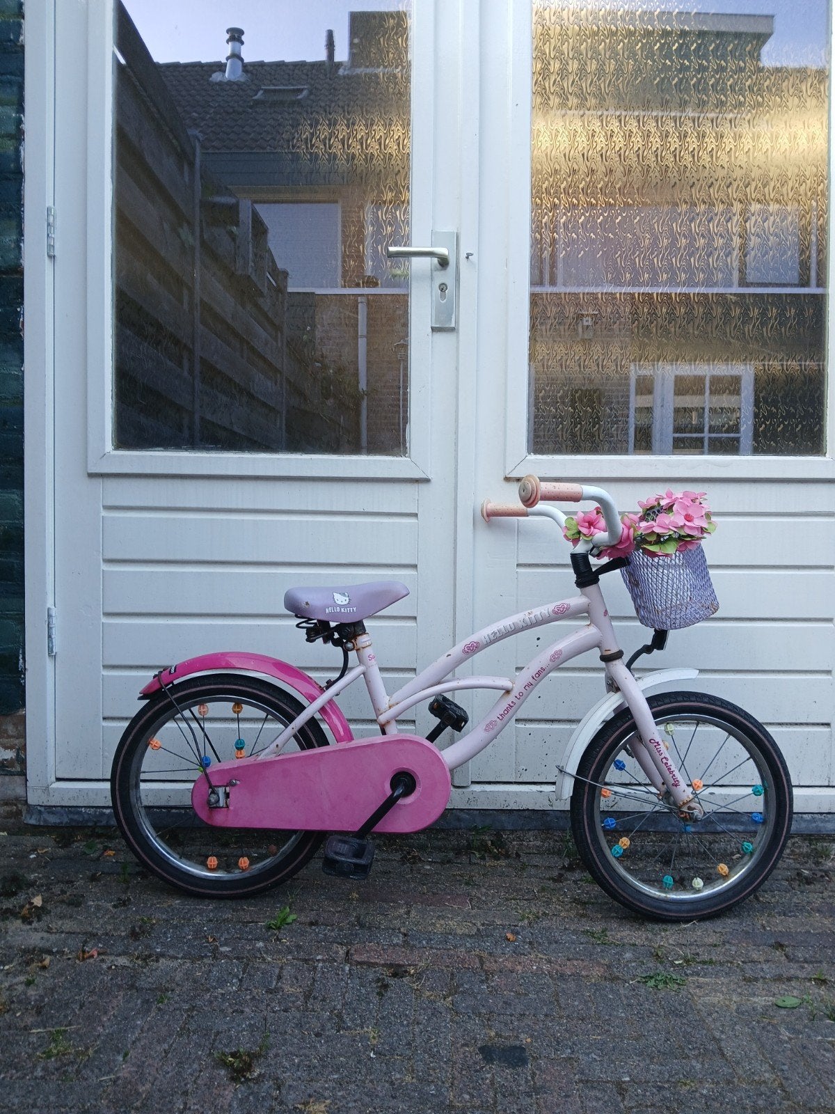 kinderfiets Hello Kitty 16 inch, Ophalen, Zo goed als nieuw, 16 inch