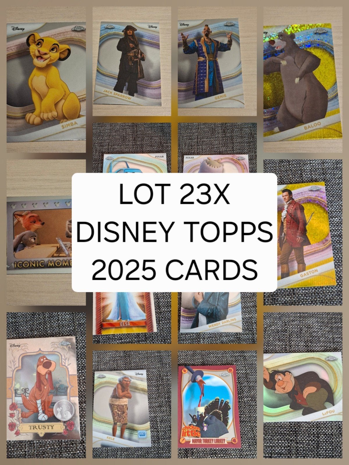 Lot 23x Topps Chrome 2025 Disney kaarten, Ophalen of Verzenden, Meerdere kaarten