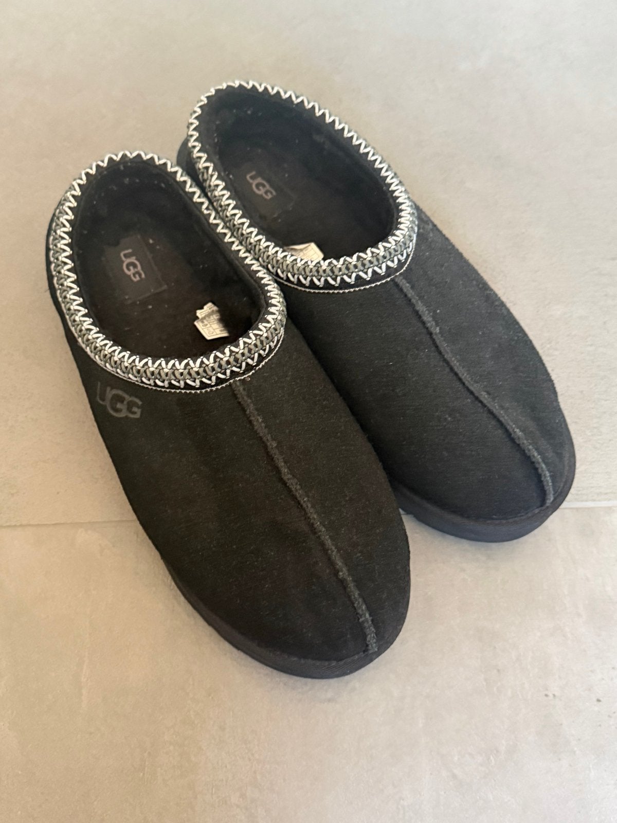 Zwarte UGG Pantoffels Maat 46, Verzenden, Nieuw, Zwart, Pantoffels of Sloffen