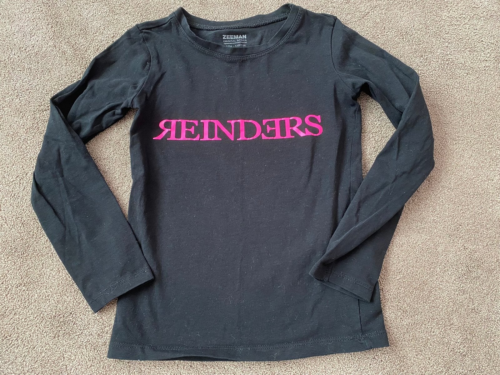 Shirtje met opdruk maat 110/116, Ophalen of Verzenden, Zo goed als nieuw, Meisje, Shirt of Longsleeve