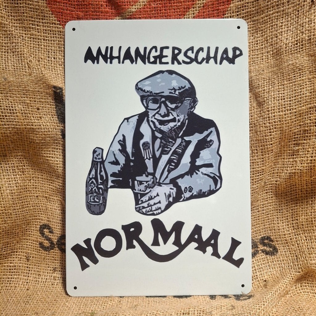 Anhangerschap Normaal - Metalen wandbord, Metaal, 30 cm, 20 cm, Meerkleurig
