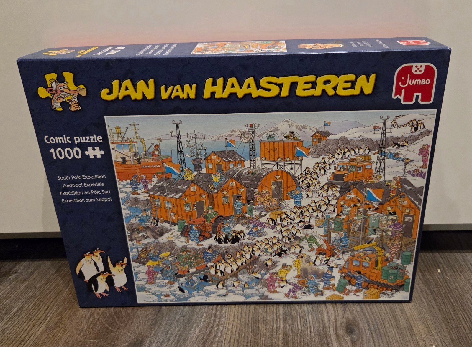 Jan van Haasteren puzzel 1000 stukjes, Zuidpoolexpeditie, Ophalen, 500 t/m 1500 stukjes, Zo goed als nieuw, Legpuzzel