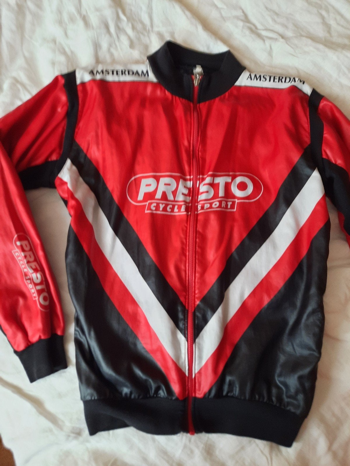 Presto Cycle jas - retro - large., Maat 52/54 (L), Meerkleurig, Presto Cycle Sport, Ophalen of Verzenden