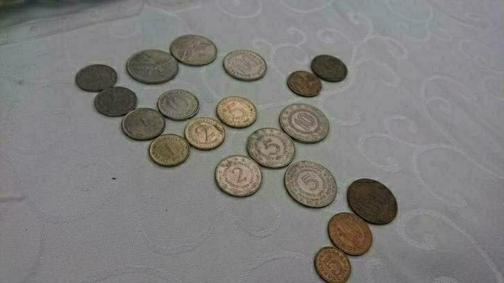 19 delige Joegoslavische dinar muntenset Dinara YUF YUD YUN, Ophalen of Verzenden, Joegoslavië, Setje, Zilver