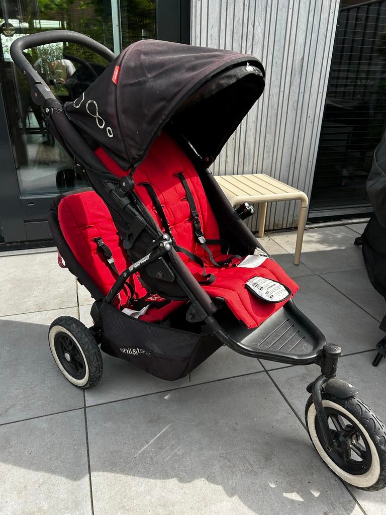 Phil & Teds Duo Sport Kinderwagen met Reiswieg & Adapters, Kinderen en Baby's, Kinderwagens en Combinaties, Gebruikt, Combiwagen