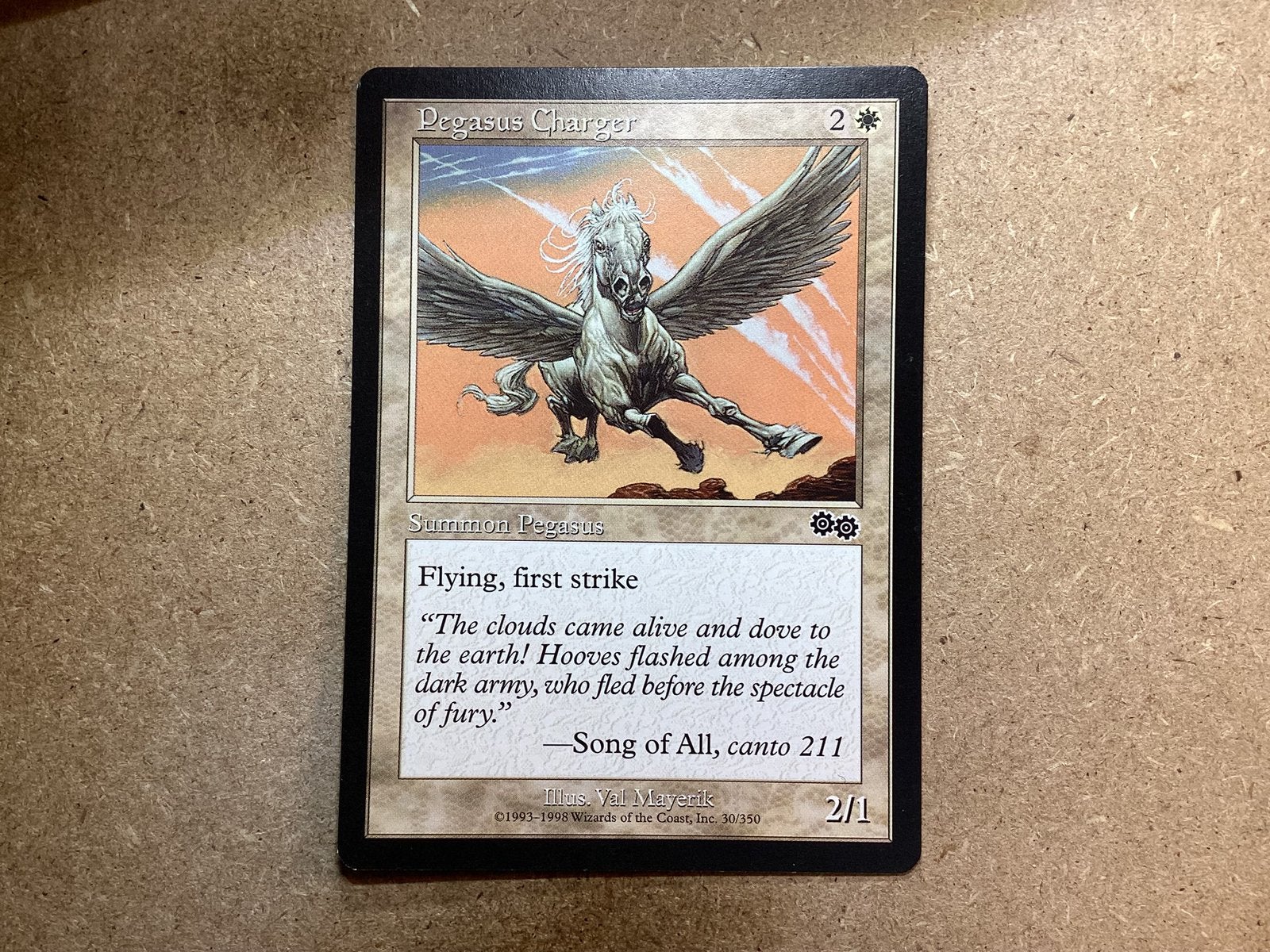 1x Pegasus Charger [030/350] (Excellent), Ophalen of Verzenden, Zo goed als nieuw, Losse kaart