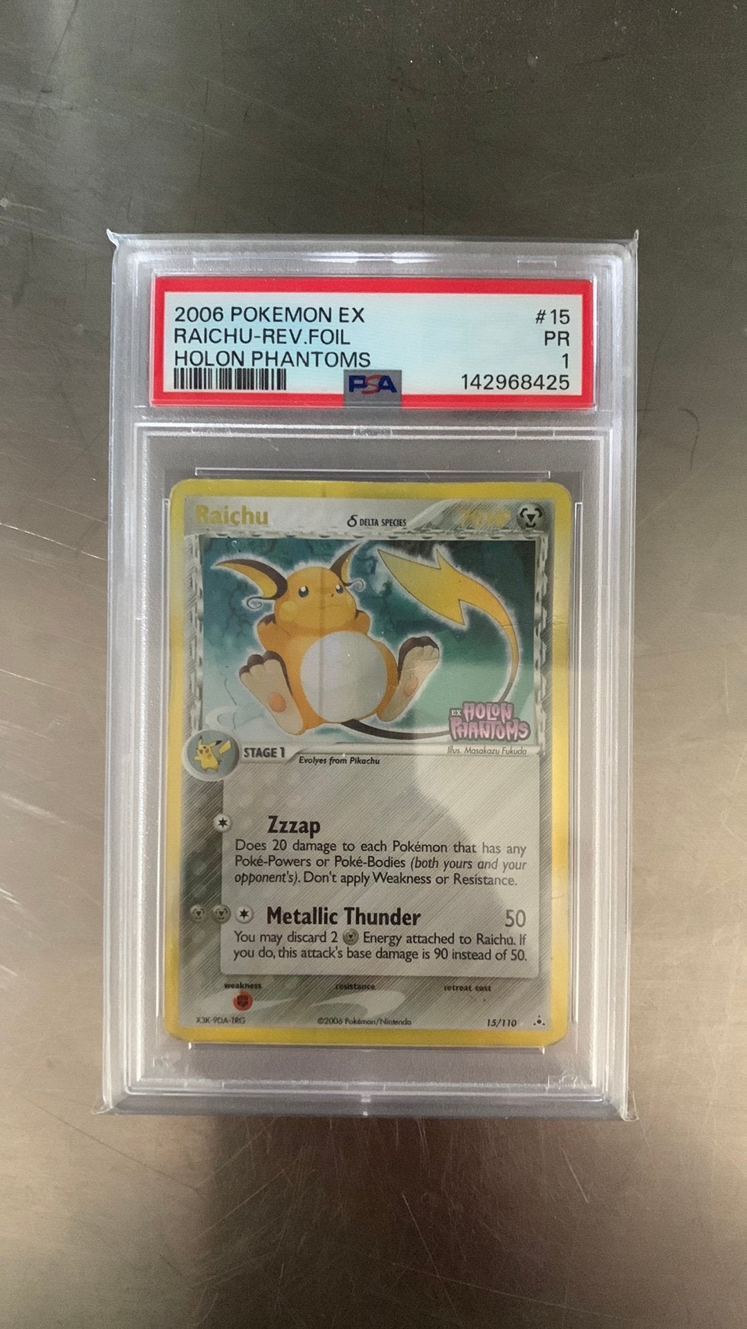 Raichu [Reverse Holo] #15 Pokemon Holon Phantoms, Ophalen of Verzenden, Zo goed als nieuw