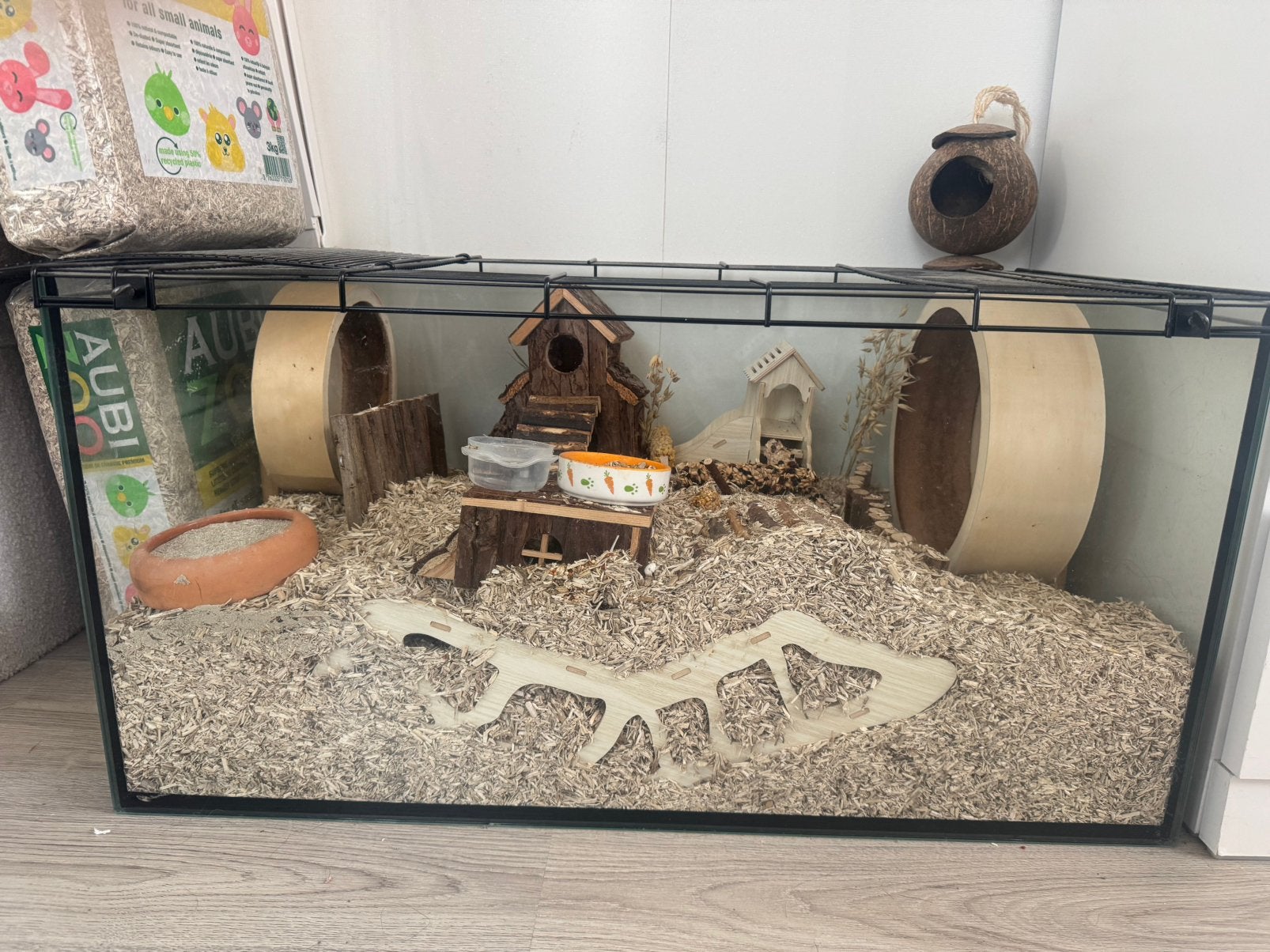 Groot Hamster terrarium compleet +accessories, voer, bedding, Dieren en Toebehoren, Ophalen, Nieuw, Overige typen