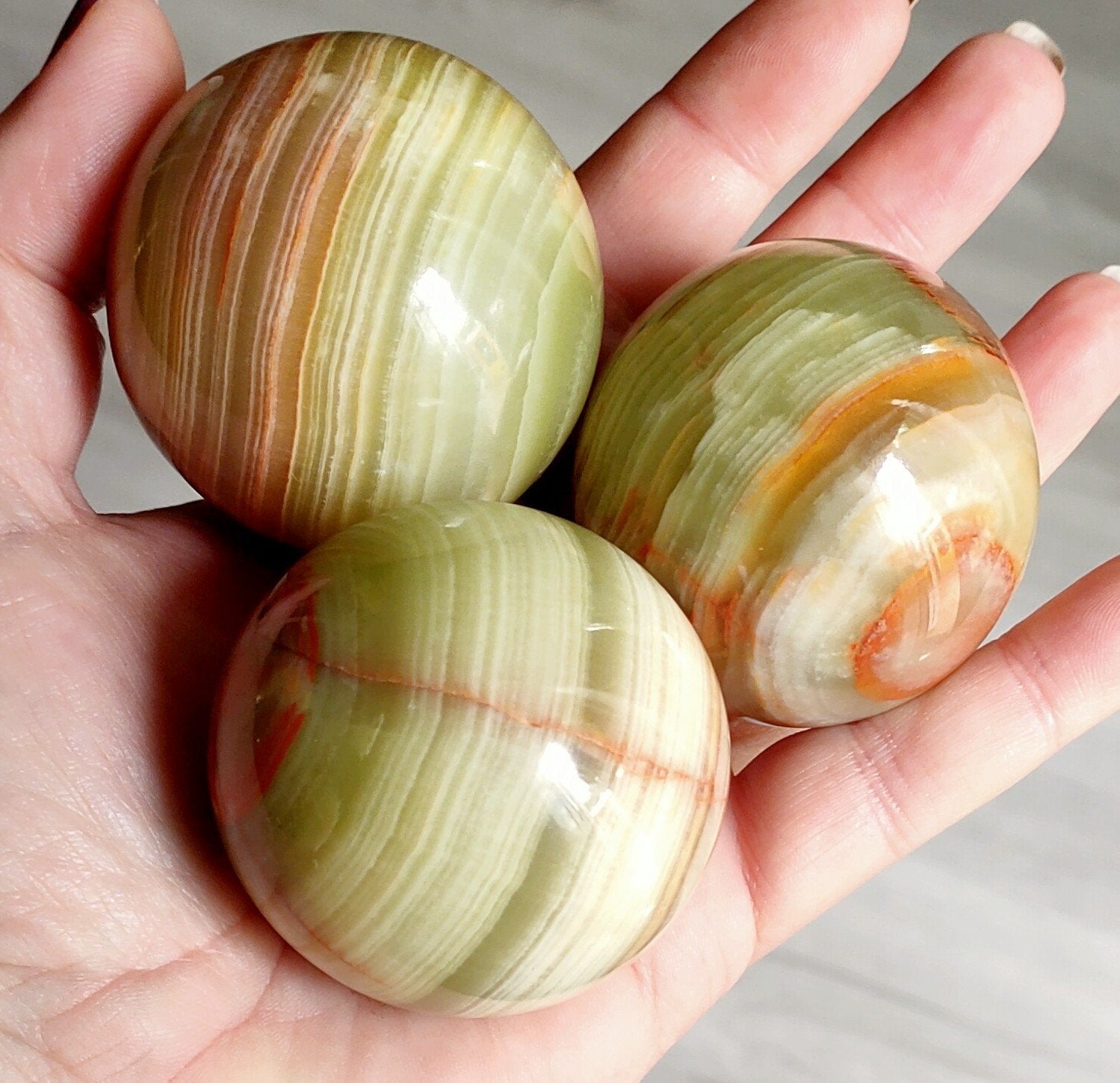 Onyx decoratieve bollen, Gebruikt, Ophalen of Verzenden, X, X