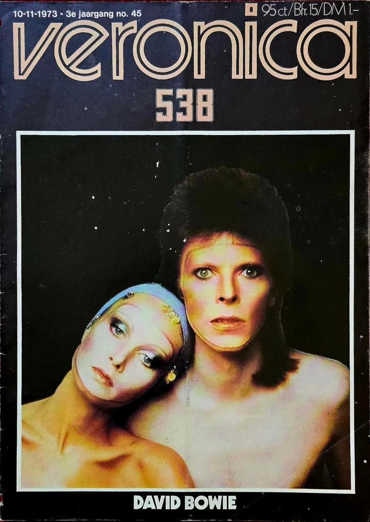Veronica Magazine 10-11-1973 - David Bowie cover, Boeken, Tijdschriften en Kranten, Gelezen, Muziek, Film of Tv, Ophalen of Verzenden