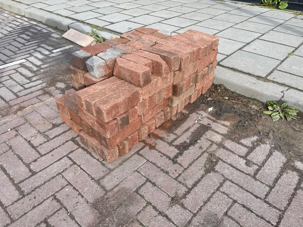 Gratis 20x6,5x6 klinkers, Ophalen of Verzenden, Nieuw, Beton, Klinkers