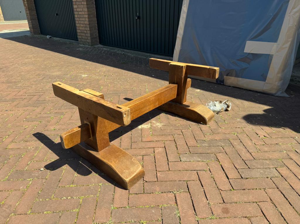 Onderstel salontafel massief hout, Huis en Inrichting, Tafelonderdelen, Ophalen, Tafelpoot, Gebruikt, 100 tot 150 cm