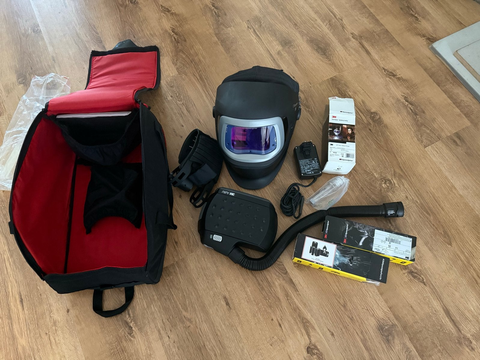 3M Speedglas 9100 FX Lashelm met Adflo PAPR Systeem, Lasfilter, Ophalen, Nieuw