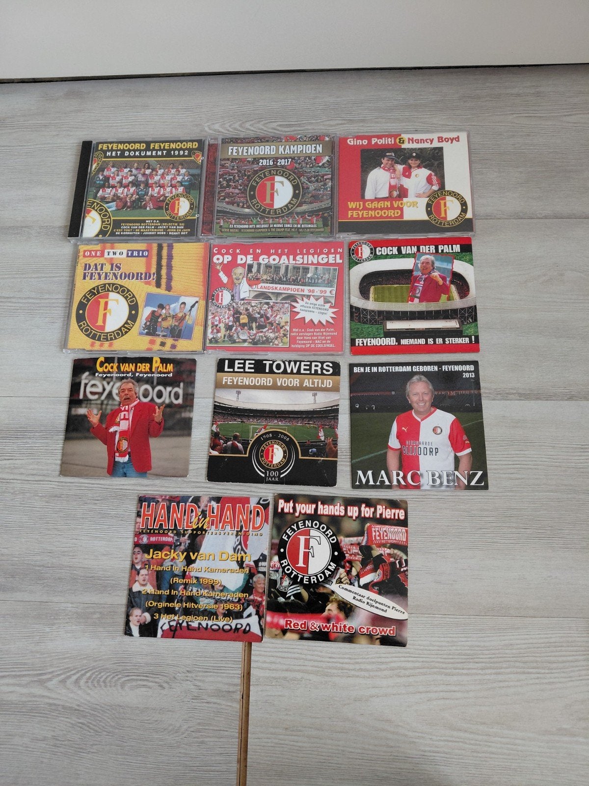 11 feyenoord cds singles oa marc benz, Ophalen of Verzenden, Gebruikt, Feyenoord, Overige typen