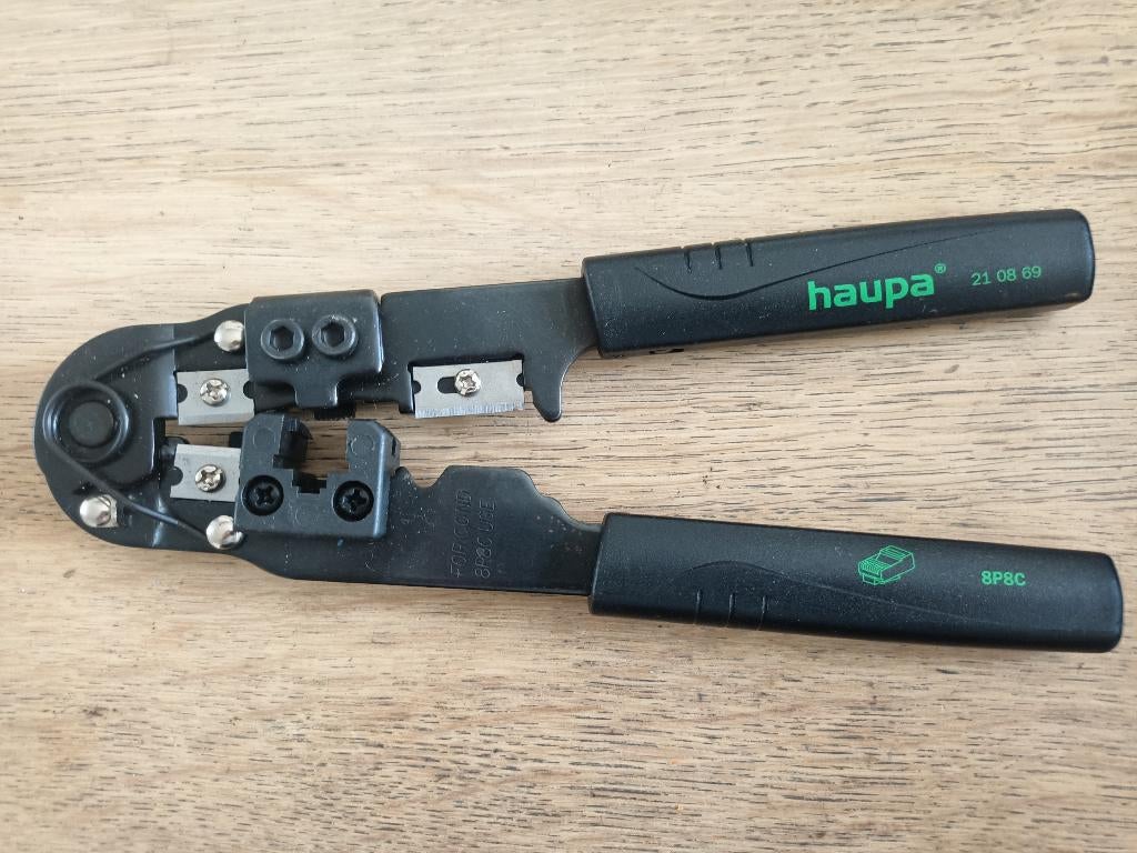 Haupa 210869 krimptang voor 8P8C RJ45, Ophalen of Verzenden, Zo goed als nieuw