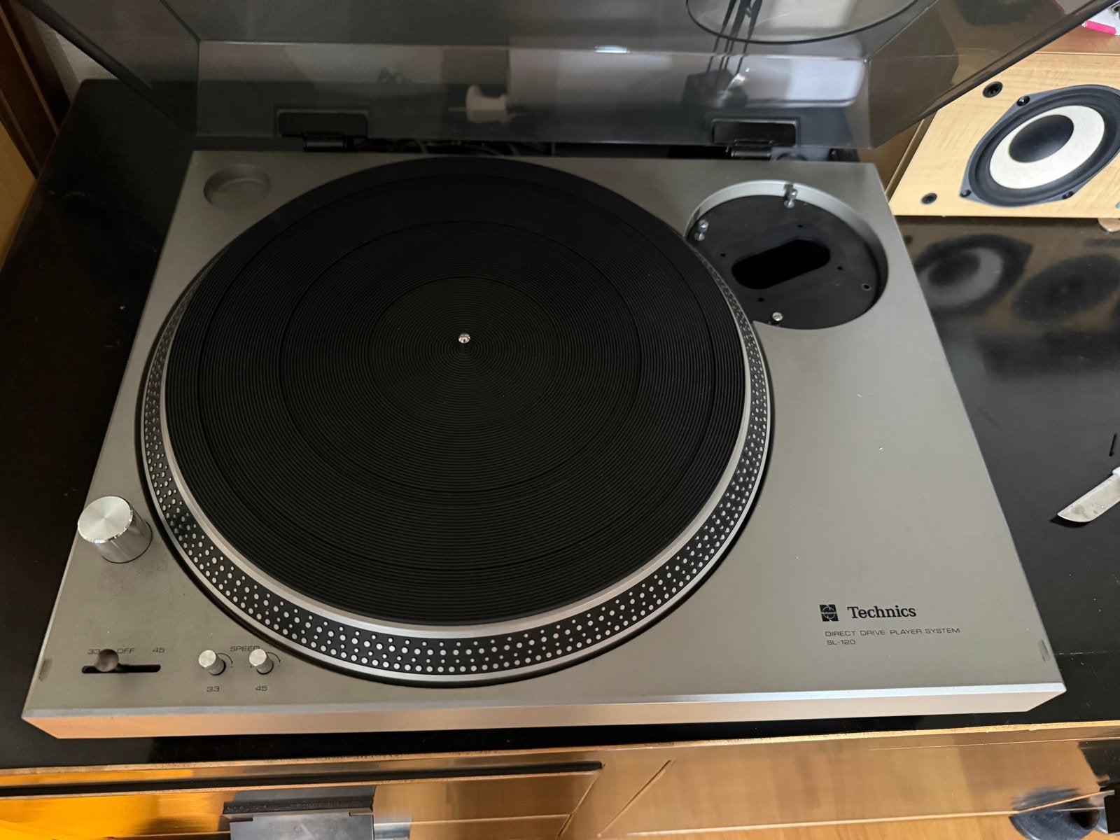 Technics SL-120 Direct-Drive Platenspeler - Zonder Tonearm, Audio, Tv en Foto, Platenspelers, Pitch-regelaar, Ophalen of Verzenden