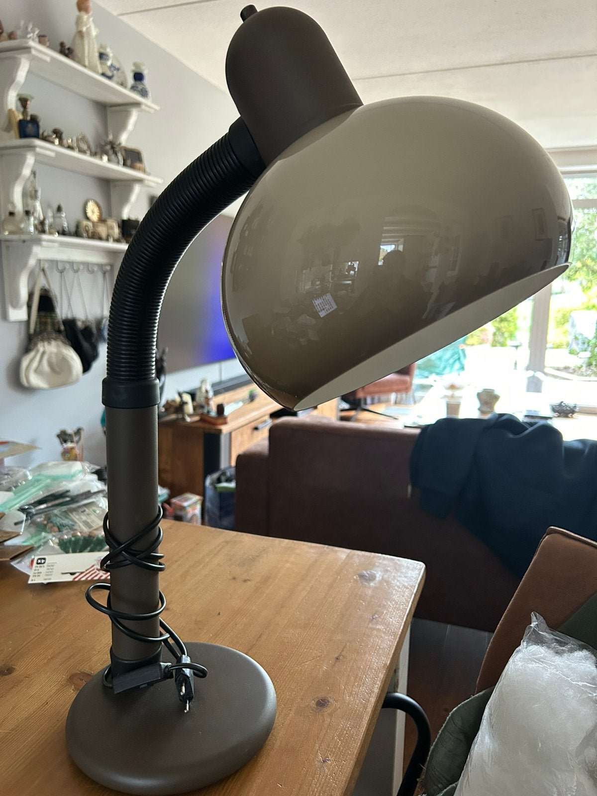 Dijkstra lamp, Bruin, Ophalen, Zo goed als nieuw