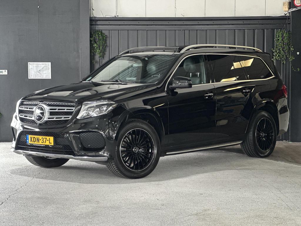 Mercedes-Benz GLS 500 4MATIC | Trekhaak | Panoramadak | Harm, Auto's, Gebruikt, 7 stoelen, Zwart, Leder