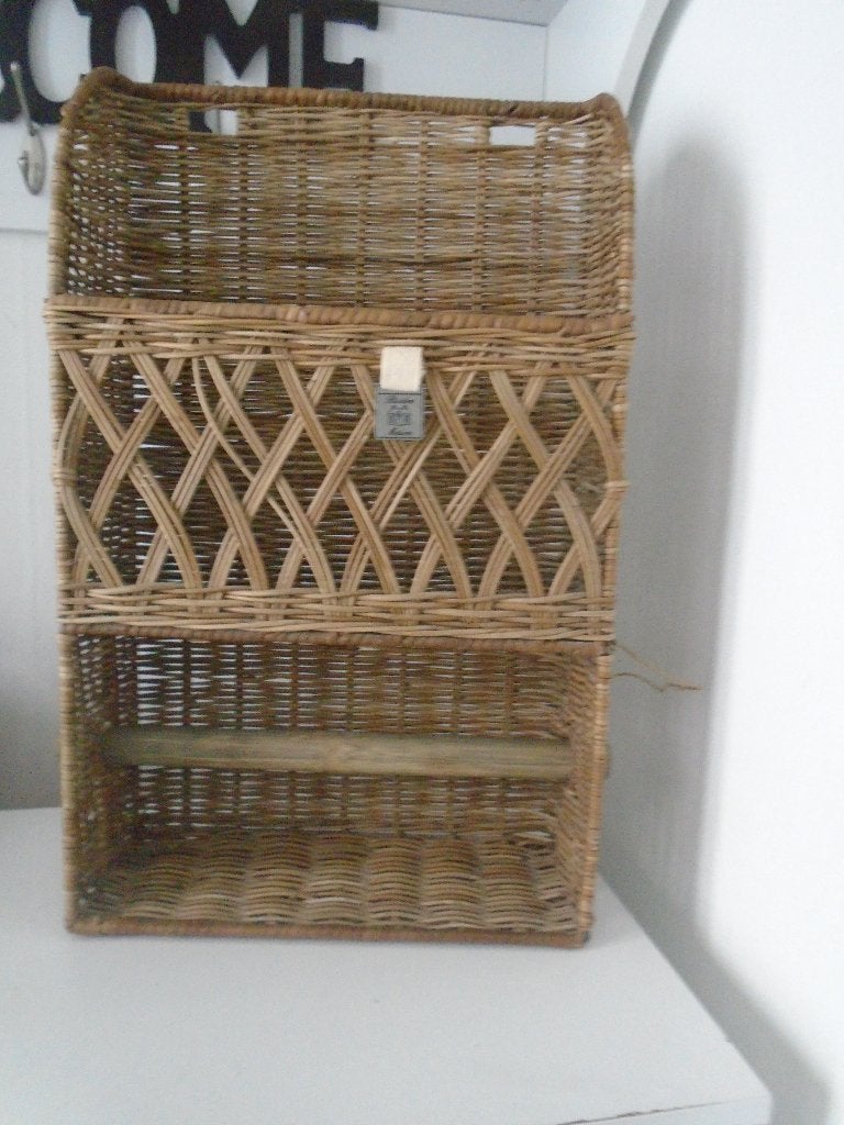 Rivièra Maison Rieten keuken organizer / keukenrolhouder, Verzenden, Natuurlijk materiaal, Bruin, Riviera Maison