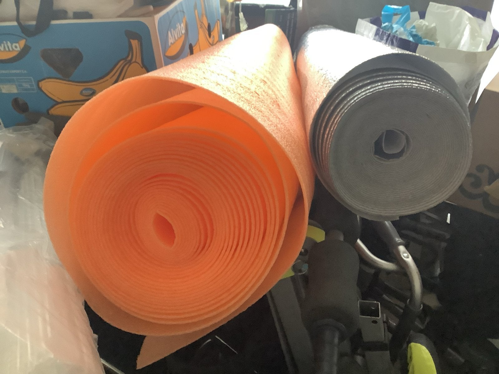 Isolatiemateriaal rollen - Oranje en zilverkleurig,, Doe-het-zelf en Verbouw, Isolatie en Afdichting, Overige materialen, Nieuw