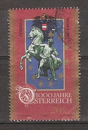 Oostenrijk, Millennium, Oostenrijk in de EU, 1996., Ophalen of Verzenden, Gestempeld