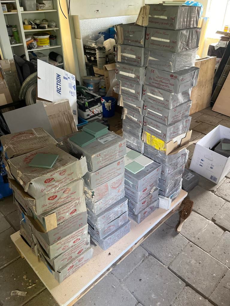 Winckelmans tegels 10x10 Pistache 3m2 - Schuuropruiming, Ophalen, Keramiek, Nieuw, Minder dan 20 cm