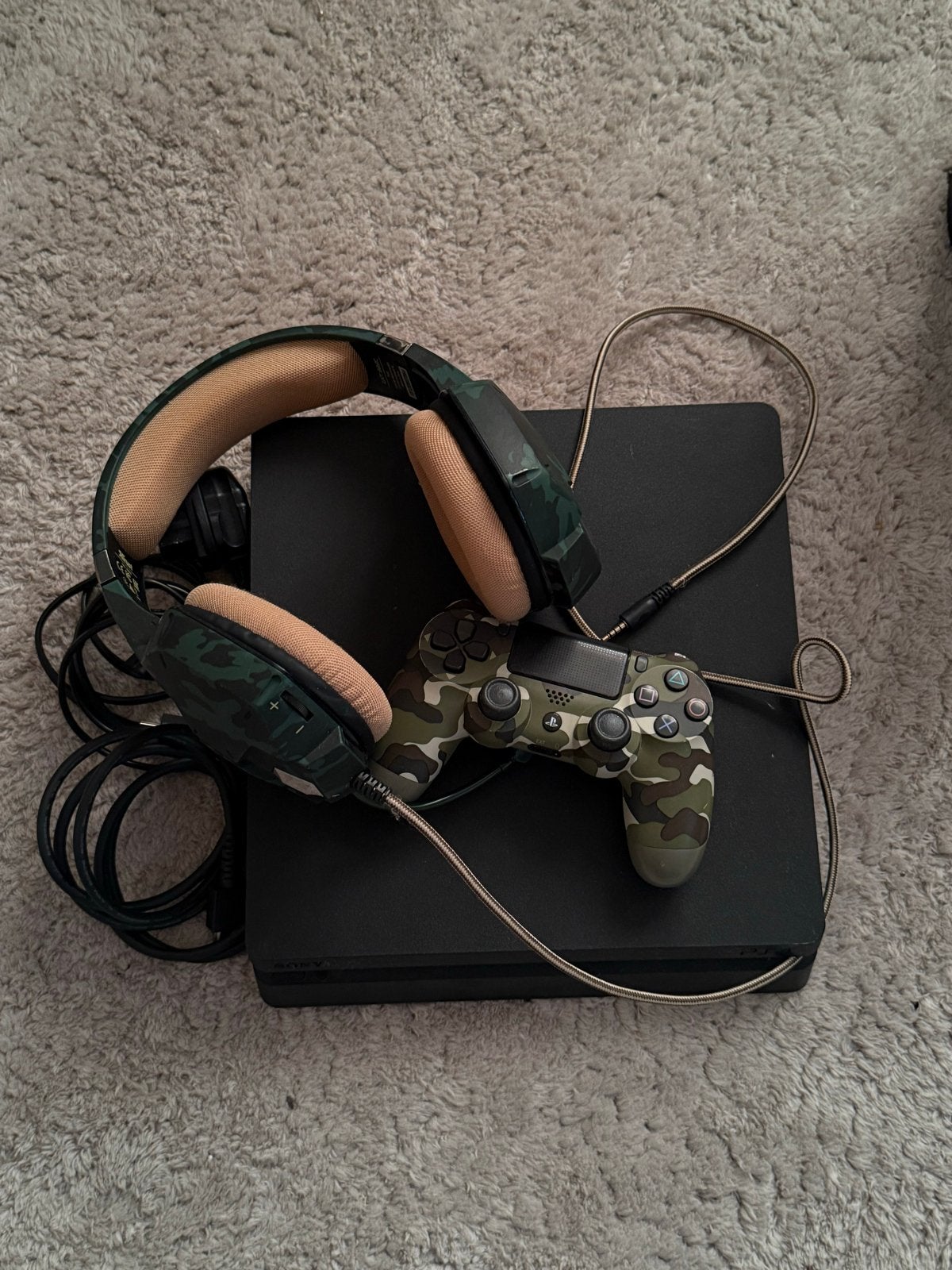 Playstation 4 met Trust Headset, Camo Controller & MW, Ophalen of Verzenden, Met 1 controller, Original, 500 GB