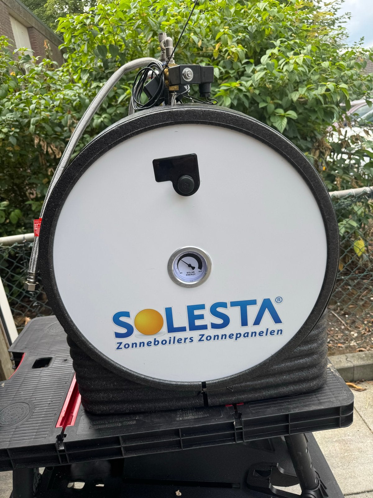 Solesta zonneboiler systeem met vacuümbuis collectoren, Ophalen, Gebruikt, Compleet systeem, 200 wattpiek of meer