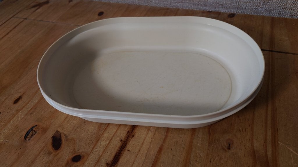 Tupperware Schaal 1326-2 31,5x21x5,5cm Crème, Ophalen of Verzenden, Gebruikt, Crème, Schaal