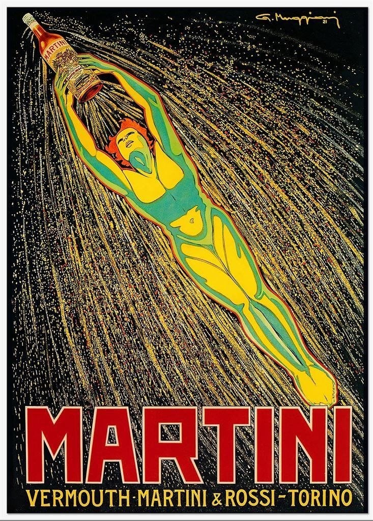 Leonetto Cappiello Grote Kunst Poster Martini Art Deco, Verzenden