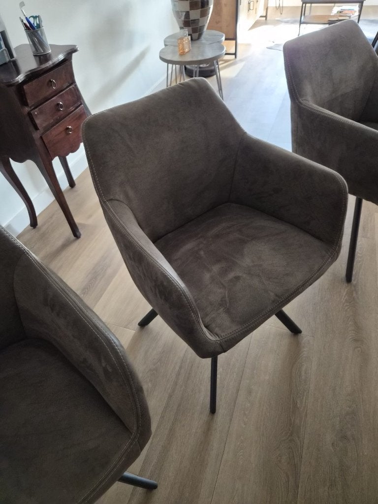 Set van 4 Eetkamerstoelen, Huis en Inrichting, Ophalen, Zo goed als nieuw, Vier, Stof