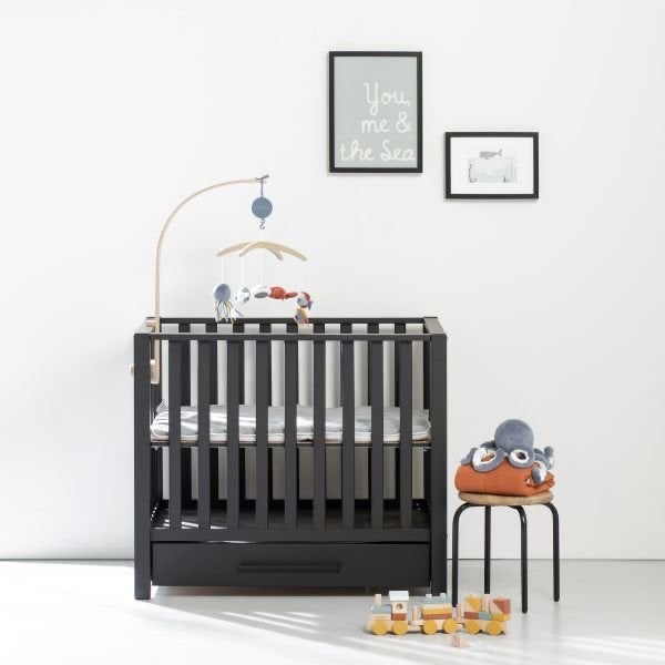 Europe Baby Casper II Box + Lade Mat Zwart Zo goed als nieuw, Ophalen of Verzenden, Zo goed als nieuw, Minder dan 140 cm, 70 tot 85 cm