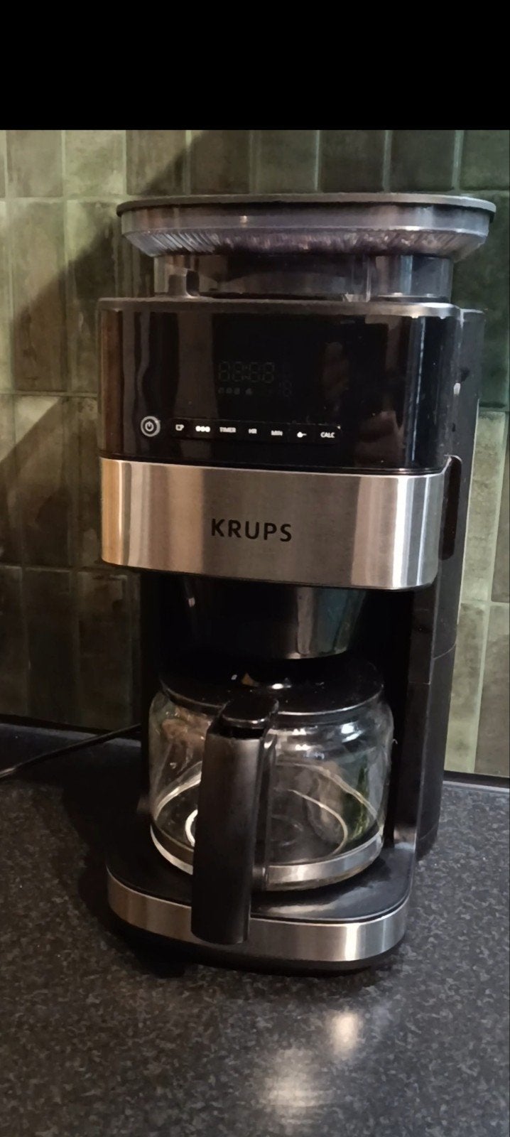 Krups grind en brew apparaat, zowel bonen al gemalen koffie, Witgoed en Apparatuur, Koffiezetapparaten, 10 kopjes of meer, Ophalen of Verzenden