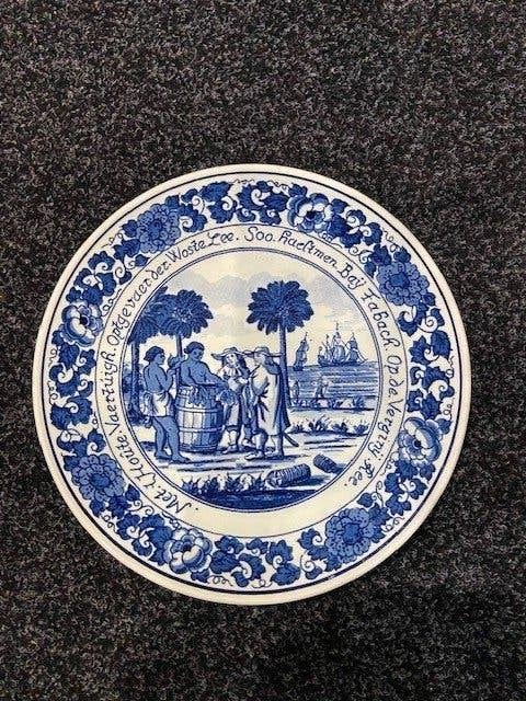 Wandbord Royal Sphinx Blauw Maastricht Old England, Ophalen of Verzenden