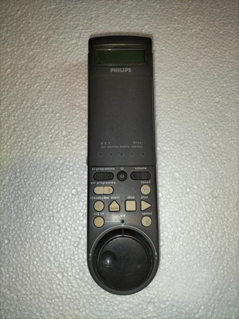Philips RT 521 Jog Shuttle Afstandsbediening VCR/TV, Gebruikt, Tv, Ophalen of Verzenden, Origineel