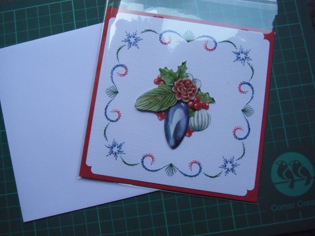 zelf gemaakte kaarten Kerst + enveloppen - 8 foto's, Ophalen of Verzenden, Nieuw, Kerst