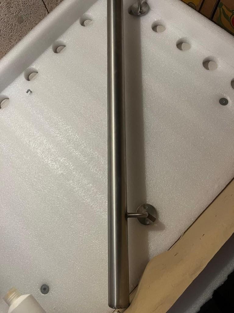 Mooie RVS trapleuning met een geborstelde afwerking 90 cm, Ophalen, Overige materialen, Minder dan 100 cm, Overige typen