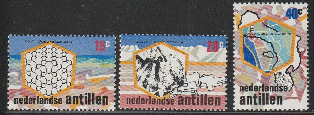 Antillen 1975 506/508 Zoutindustrie, Postfris, Postzegels en Munten, Ophalen of Verzenden, Postfris