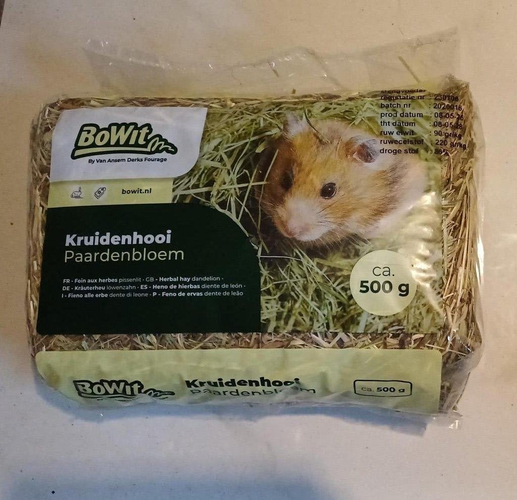 BoWit kruidenhooi met paardenbloem, Dieren en Toebehoren, Dierenvoeding, Ophalen of Verzenden, Knaagdier of Konijn