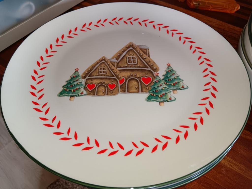 Kerst servies 4 persoons, Ophalen, Porselein, Overige stijlen, Bord(en)