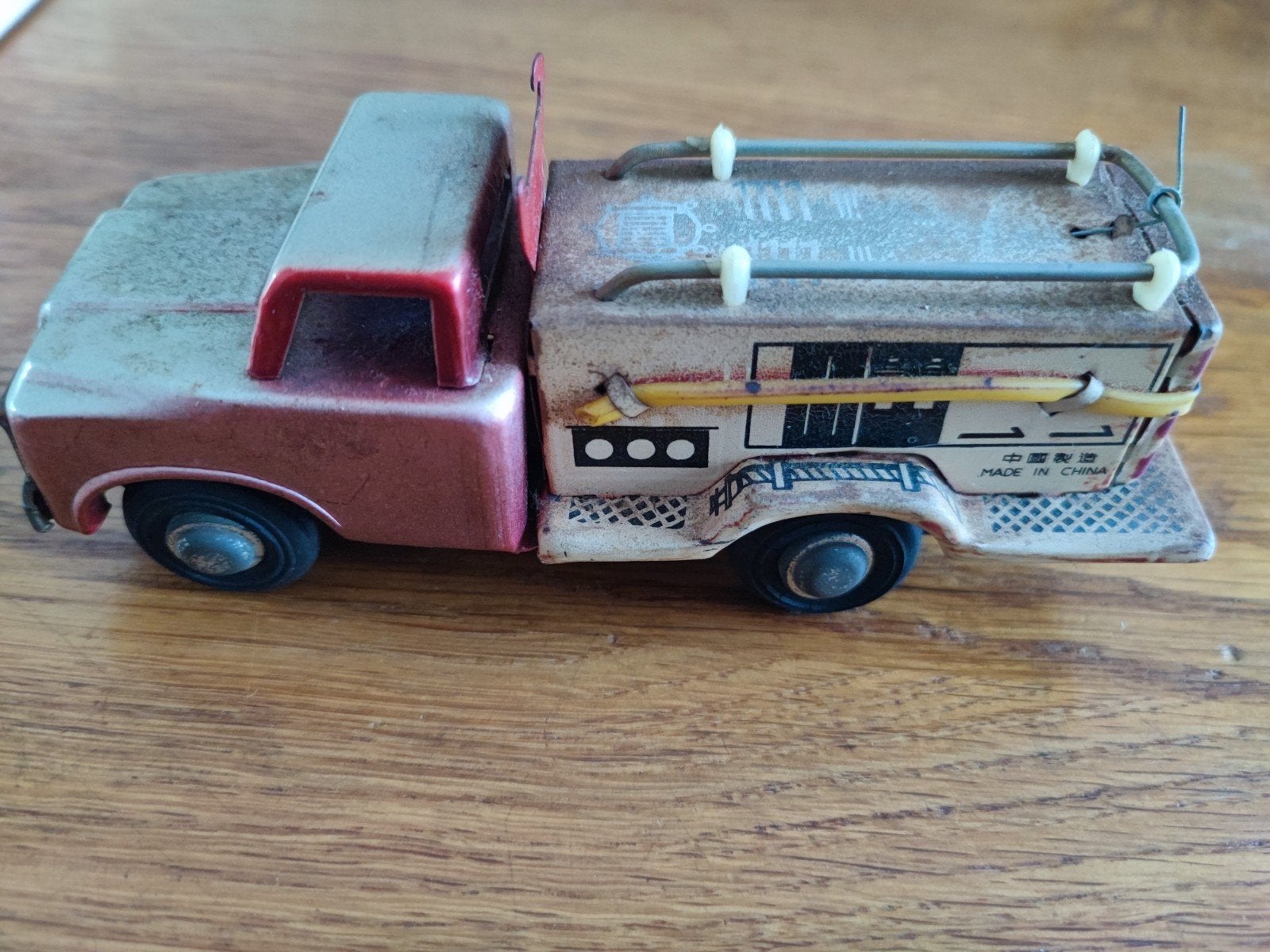 Vintage Blikken Brandweerwagen MF163 - Made in China, Ophalen of Verzenden, Gebruikt