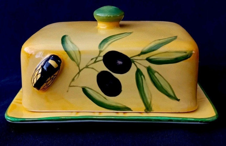 Vintage Franse keramische botervloot, Ophalen of Verzenden
