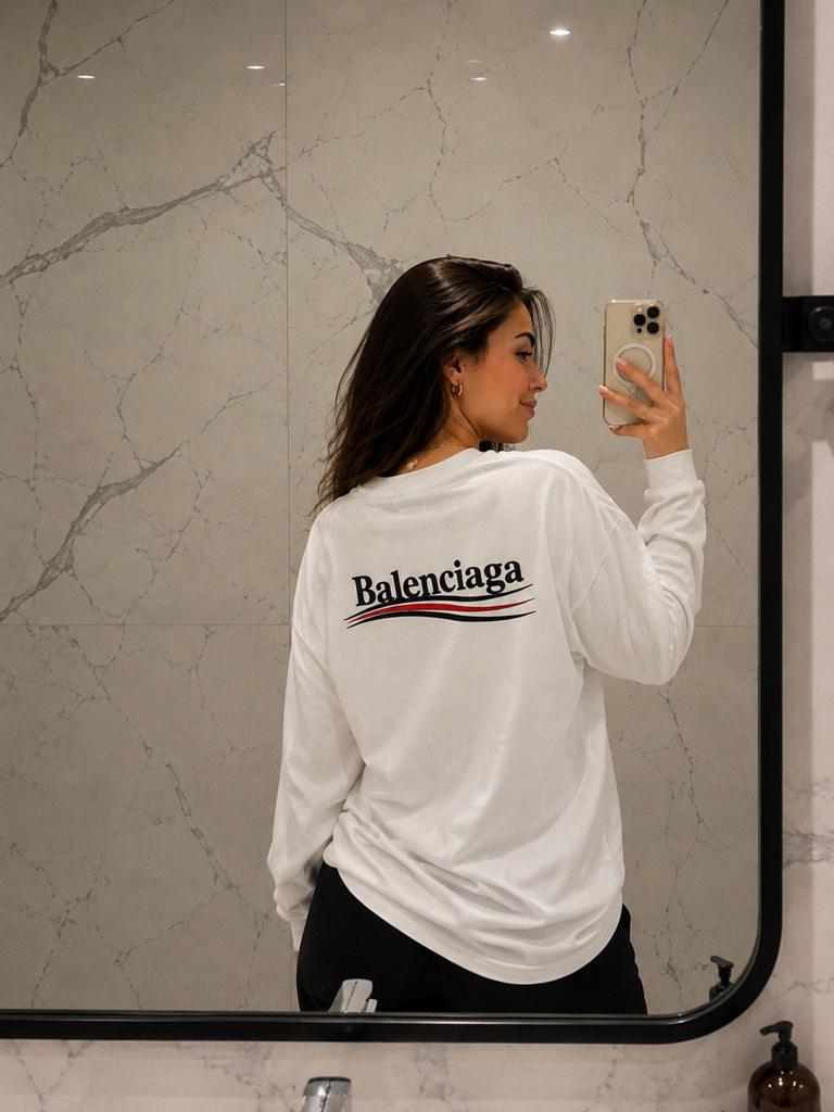 Balenciaga longsleeve wit, Ophalen of Verzenden, Nieuw, Maat 52/54 (L), Wit