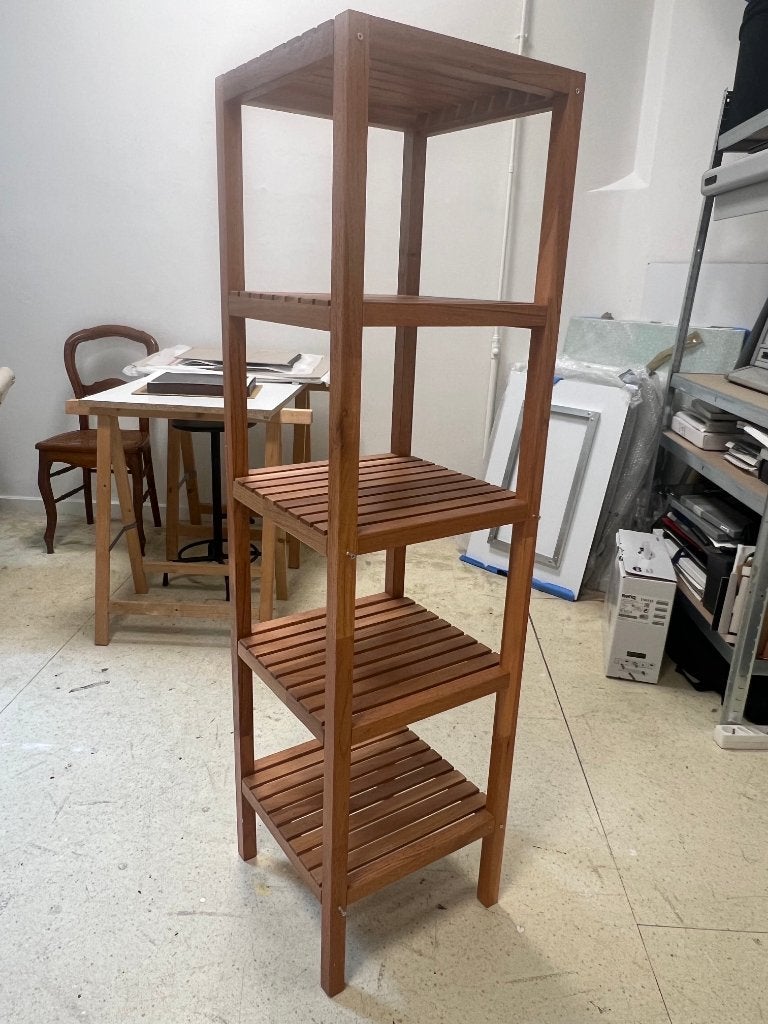 houten rek/kast, Ophalen, Met plank(en), Minder dan 50 cm, 100 tot 150 cm