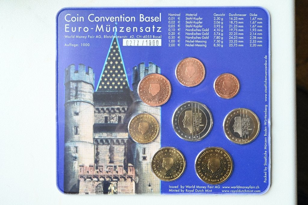 ++World money fair Basel 2003 -Nederland set ++, Ophalen of Verzenden, Koningin Beatrix, Euro's, Setje