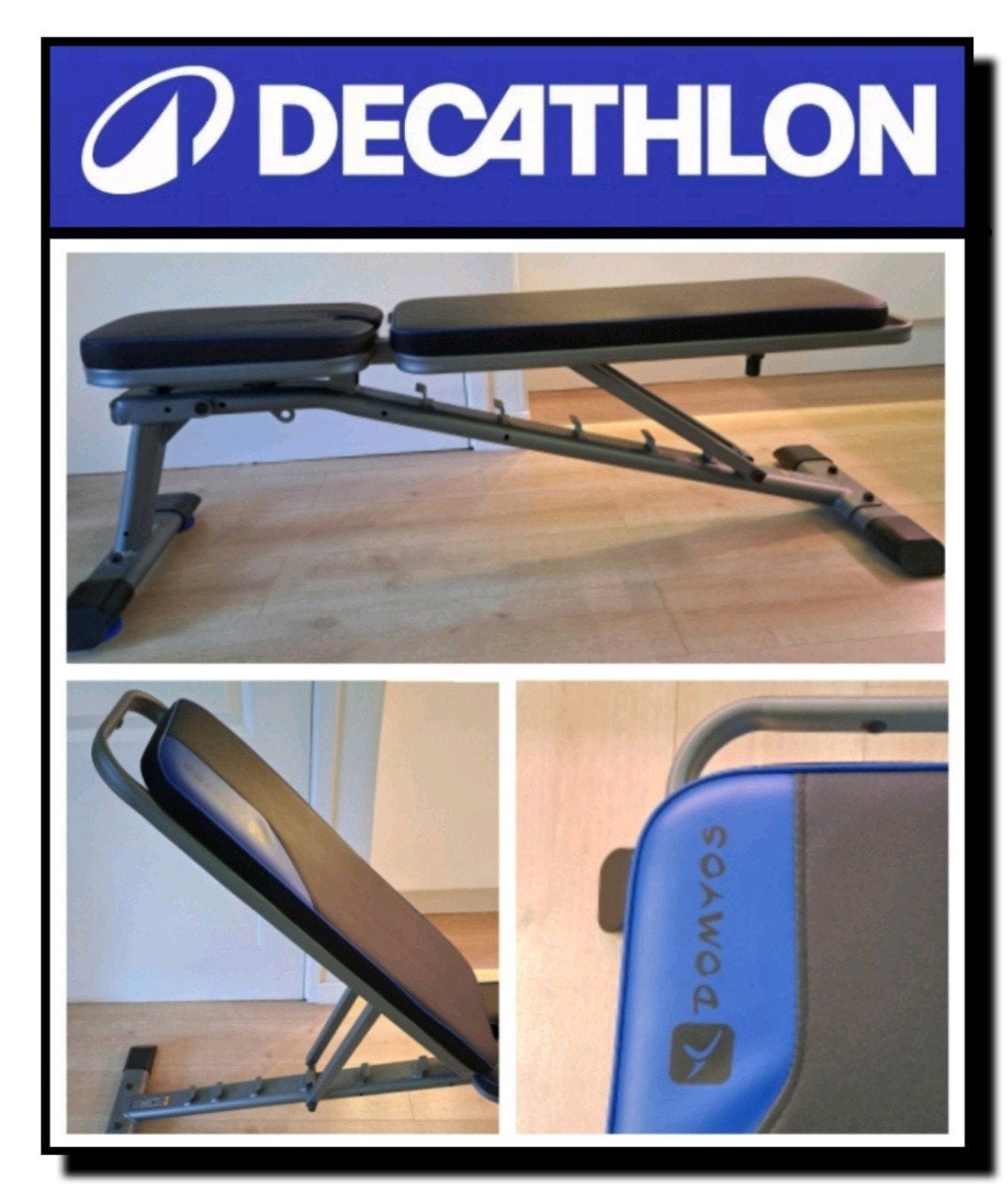 Fitness Bankdruk bankje Decathlon Domyos halter bench, Ophalen, Zo goed als nieuw