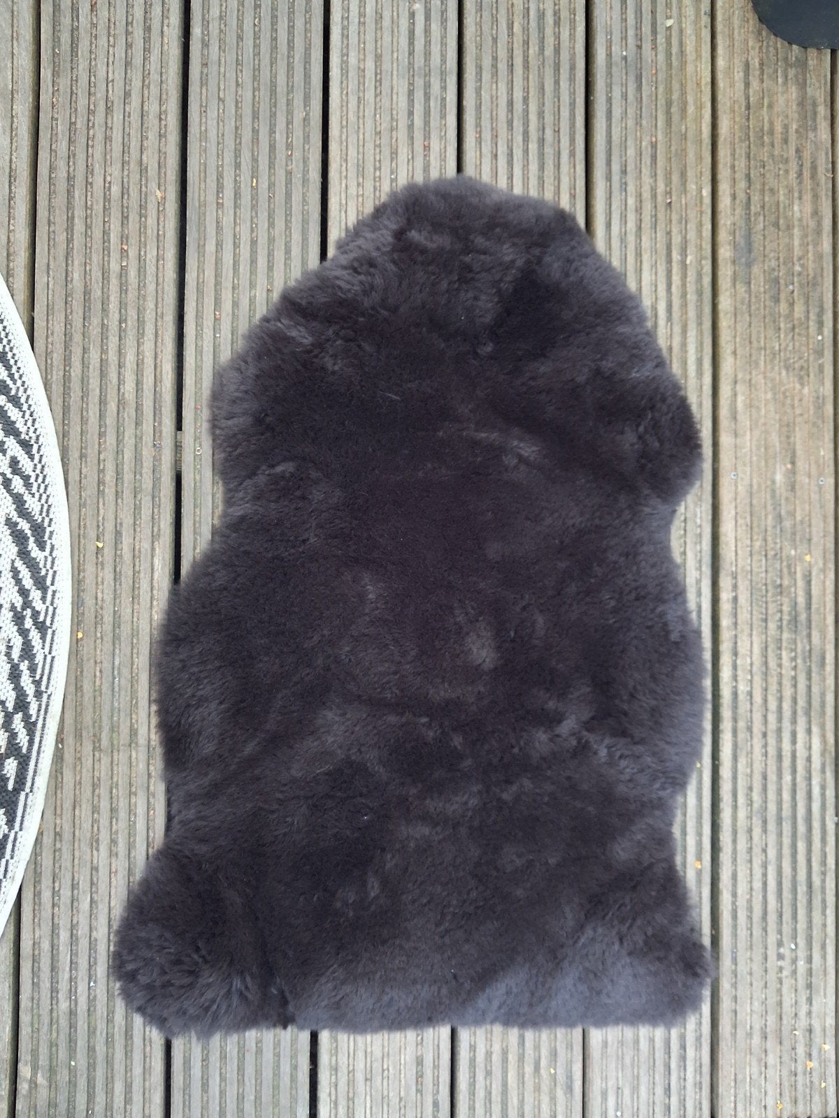Zwart schapenvacht, 100% Nieuw-Zeelandse lamswol, Minder dan 50 cm, 50 tot 100 cm, Scandinavisch, Modern, Landelijk, Nieuw
