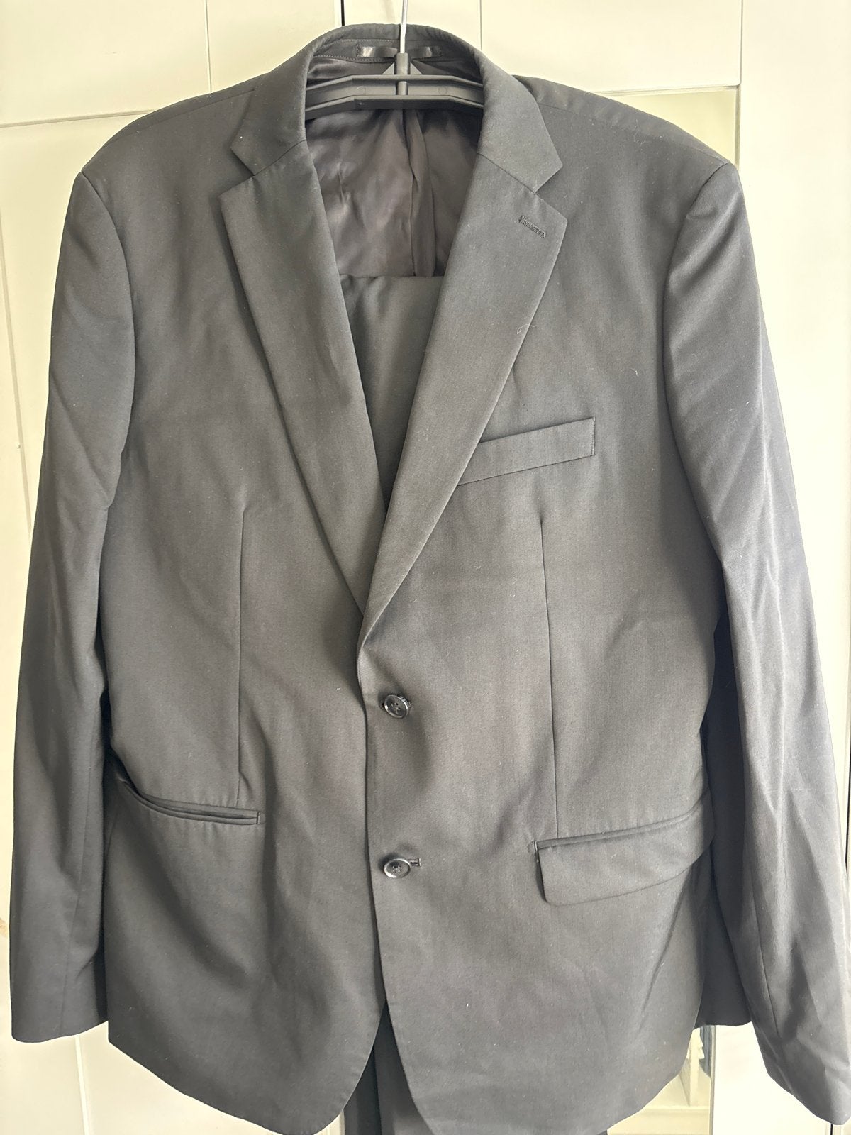 WE Herenpak - Zwart Slim Fit - Maat 53 (L), Ophalen of Verzenden, Zo goed als nieuw, Maat 52/54 (L), Zwart