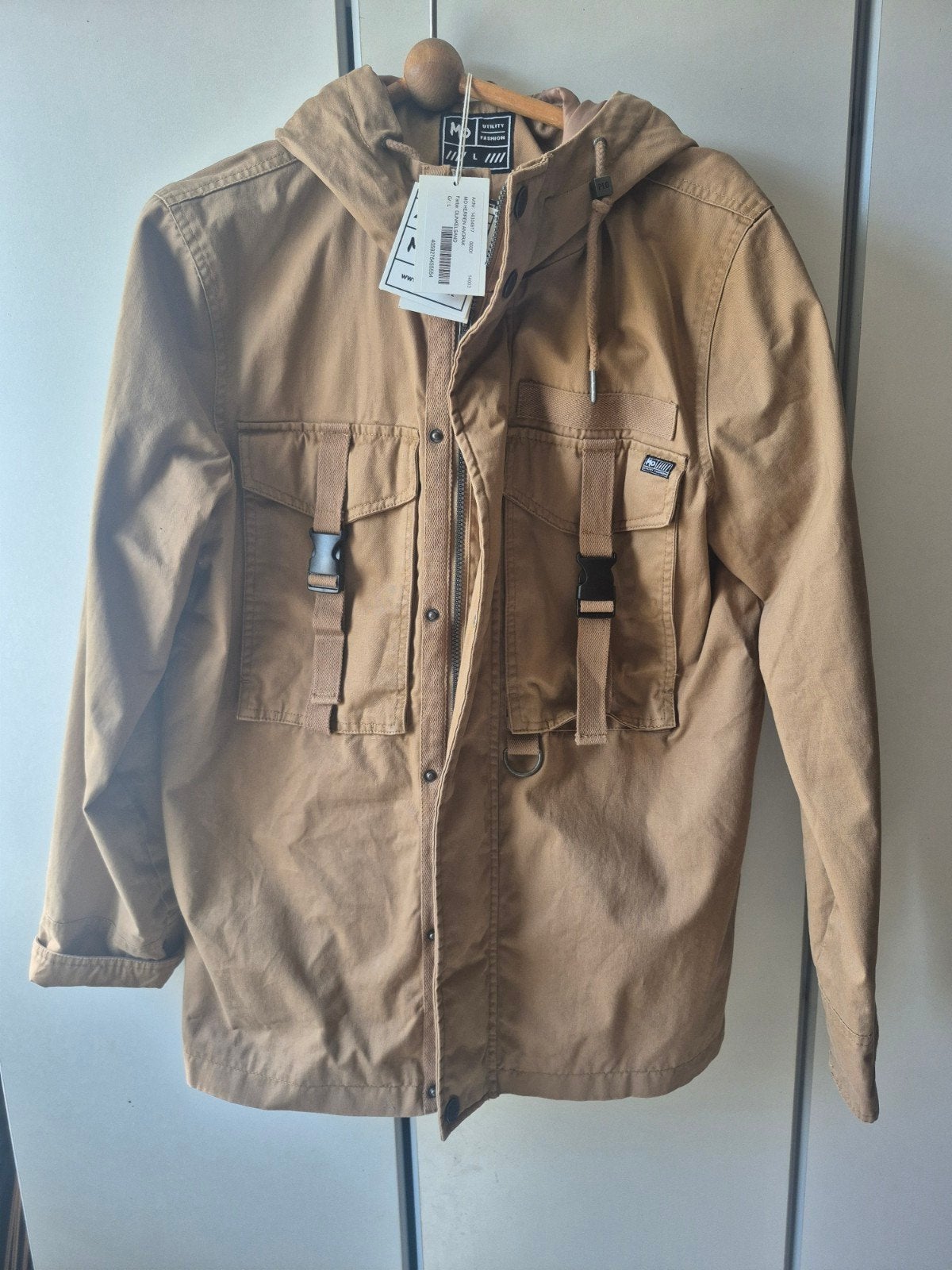 MO Utility Fashion Jas Maat L - Nieuw met labels, Maat 52/54 (L), Beige, Nieuw, Ophalen of Verzenden