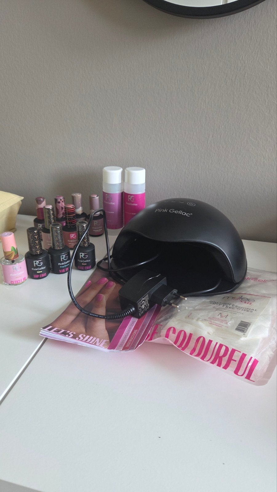 Pink Gellac set, Ophalen of Verzenden, Handen en Nagels